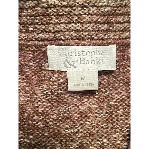 Christopher Banks Sweater Women Size Medium Big Button Cardigan - Picture 4 of 11